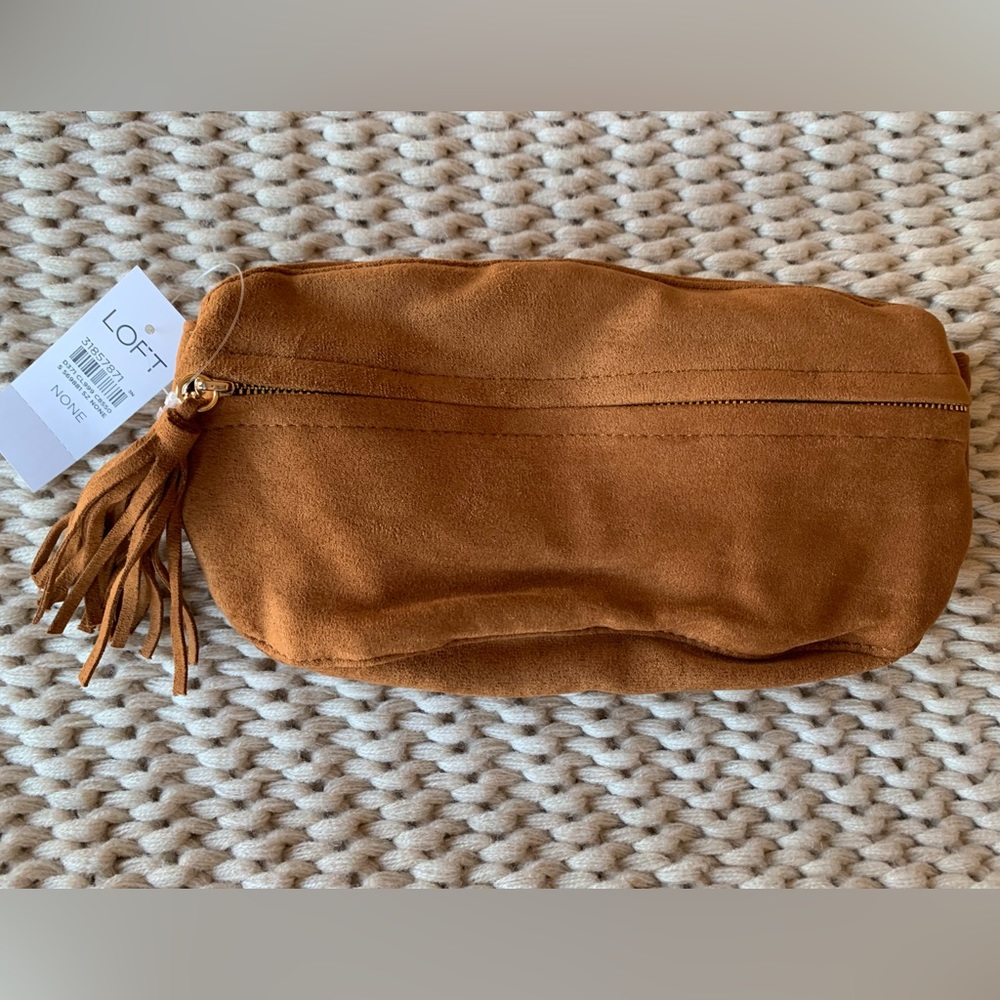 LOFT faux suede belt bag